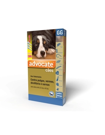 ADVOCATE DOG 4,0 ML (25 - 40KGS) COMBO - 03 DOSES