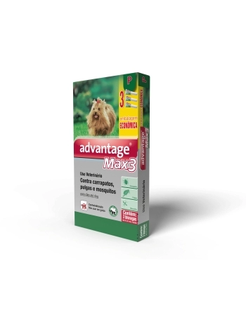 ADVANTAGE MAX 3 0,4 ML (ATÉ 4KGS) COMBO - 03 DOSES