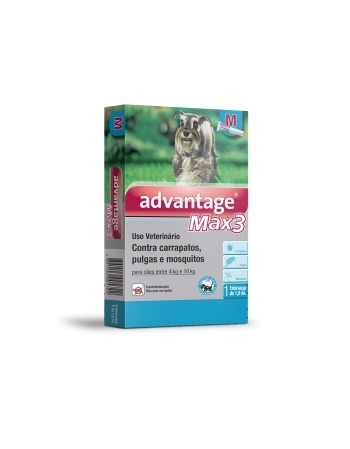 ADVANTAGE MAX 3 1,0 ML (4 - 10KGS) - 01 DOSE