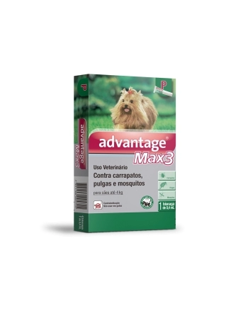 ADVANTAGE MAX 3 0,4 ML (ATÉ 4KGS) - 01 DOSE