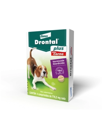 DRONTAL PLUS - CÃES 10KGS - CX. 4 COMP.