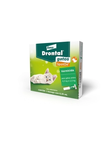 DRONTAL S.O 0,35 ML - GATOS 0,5 A 2,5KGS - 1 BISNAGA