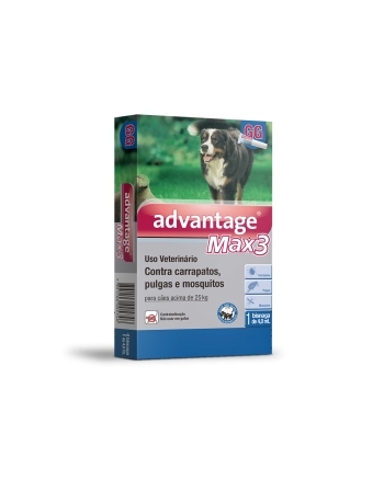 ADVANTAGE MAX 3 4,0 ML (ACIMA 25KGS) - 01 DOSE