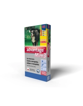 ADVANTAGE MAX 3 4,0 ML (ACIMA 25KGS) COMBO - 03 DOSES