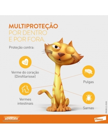 ADVOCATE CAT 0,4 ML (ATÉ 4KGS) COMBO - 03 DOSES